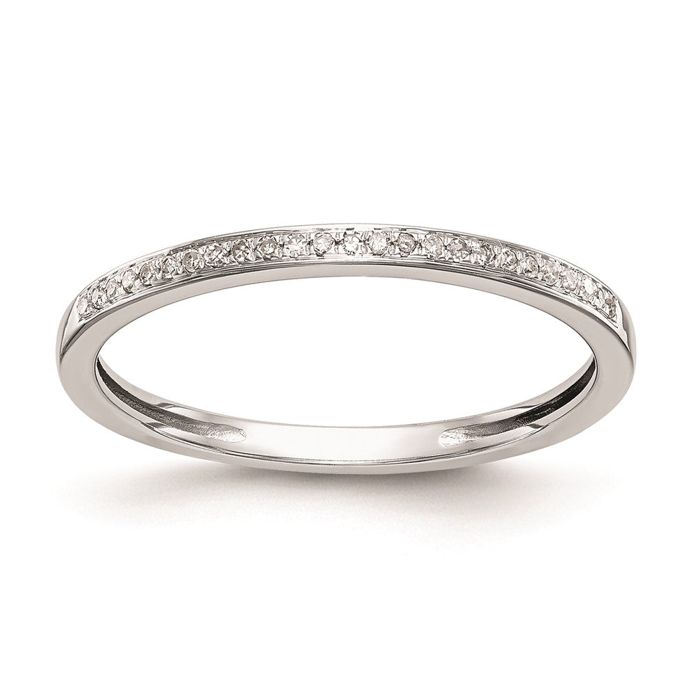 14k Set of 2 White Gold Real Diamond Wedding Band
