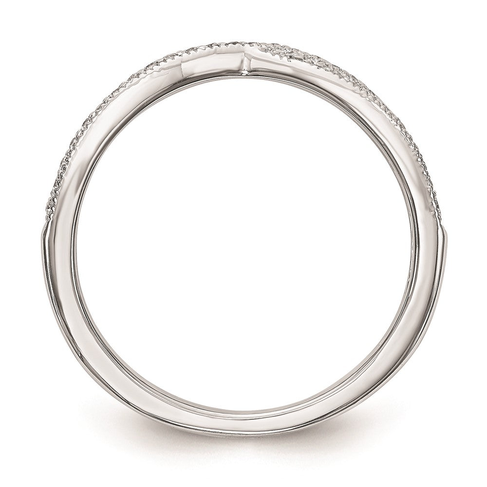 14K White Gold Real Diamond Wedding Band