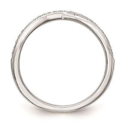 14K White Gold Real Diamond Wedding Band