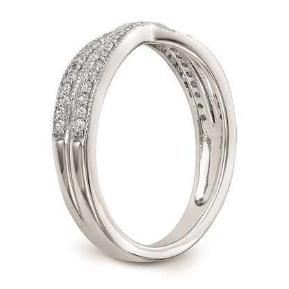 14K White Gold Real Diamond Wedding Band