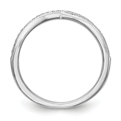 0.19ct. CZ Solid Real 14K White Gold Wedding Wedding Band Ring