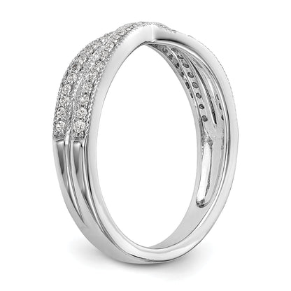 0.19ct. CZ Solid Real 14K White Gold Wedding Wedding Band Ring
