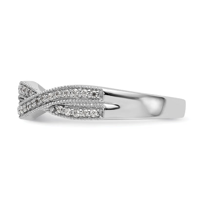 0.18ct. CZ Solid Real 14K White Gold Wedding Wedding Band Ring