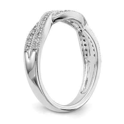 0.18ct. CZ Solid Real 14K White Gold Wedding Wedding Band Ring