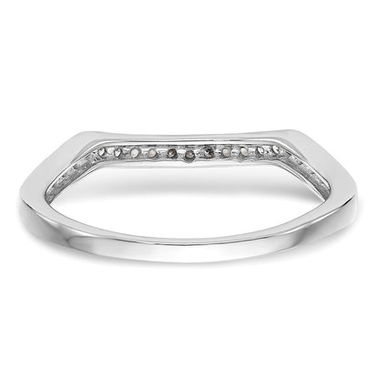 14K White Gold Real Diamond Wedding Band