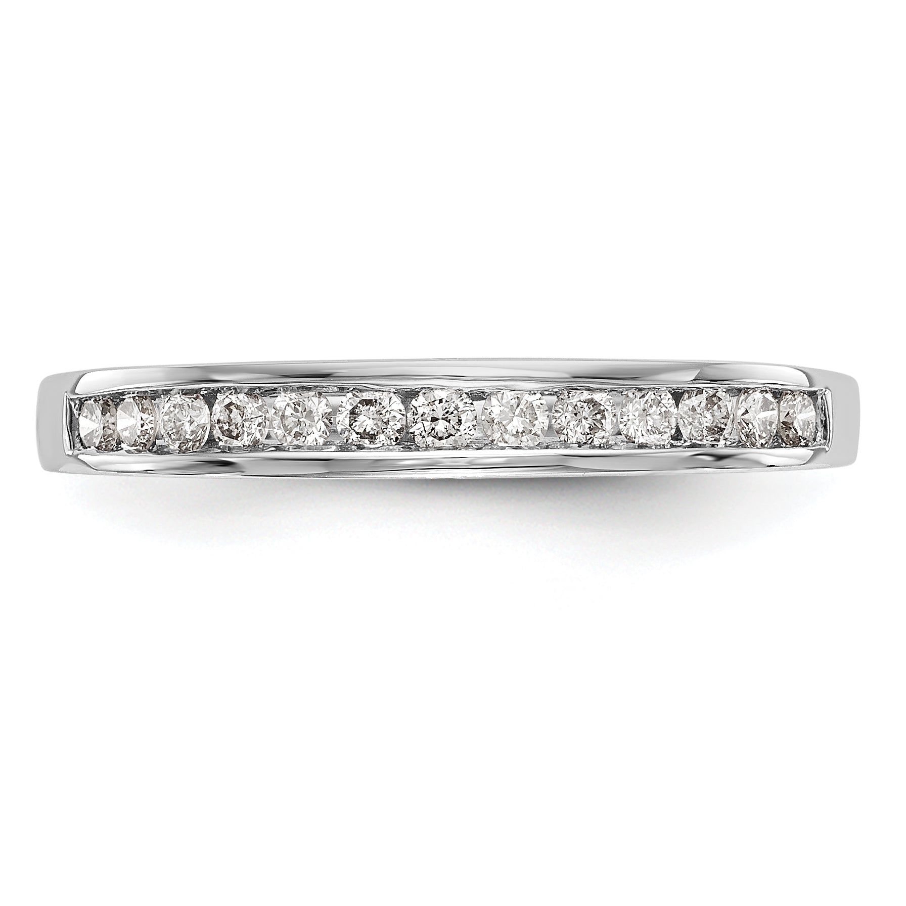 0.25ct. CZ Solid Real 14k White Gold Wedding Wedding Band Ring
