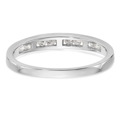 0.25ct. CZ Solid Real 14k White Gold Wedding Wedding Band Ring