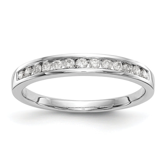 0.25ct. CZ Solid Real 14k White Gold Wedding Wedding Band Ring