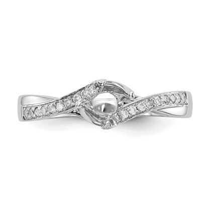 0.50ct. CZ Solid Real 14k White Gold Round By-Pass Engagement Ring