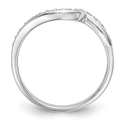 0.19ct. CZ Solid Real 14k White Gold Wedding Wedding Band Ring