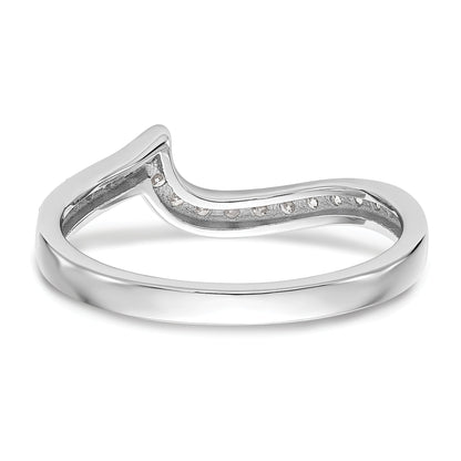 0.19ct. CZ Solid Real 14k White Gold Wedding Wedding Band Ring