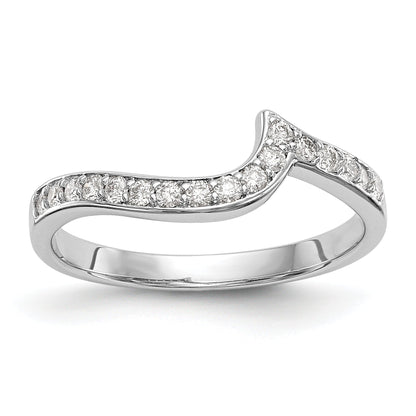 0.19ct. CZ Solid Real 14k White Gold Wedding Wedding Band Ring