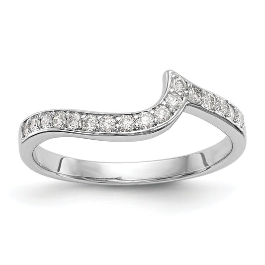 0.19ct. CZ Solid Real 14k White Gold Wedding Wedding Band Ring