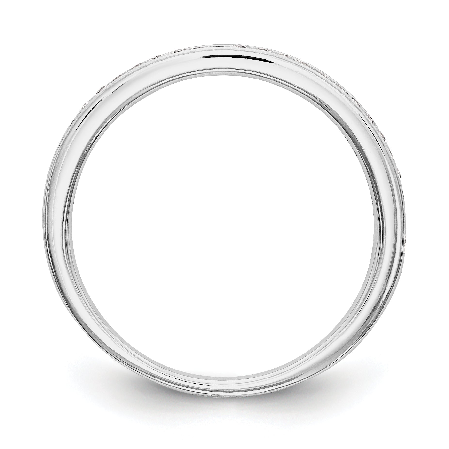 0.23ct. CZ Solid Real 14k White Gold Set of 2 Wedding Wedding Band Rings