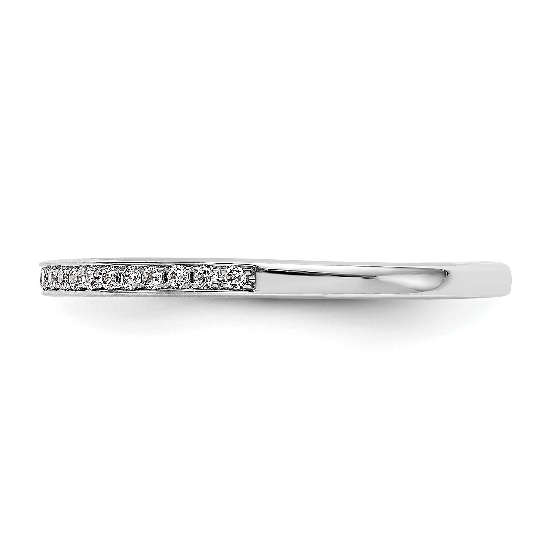 0.23ct. CZ Solid Real 14k White Gold Set of 2 Wedding Wedding Band Rings