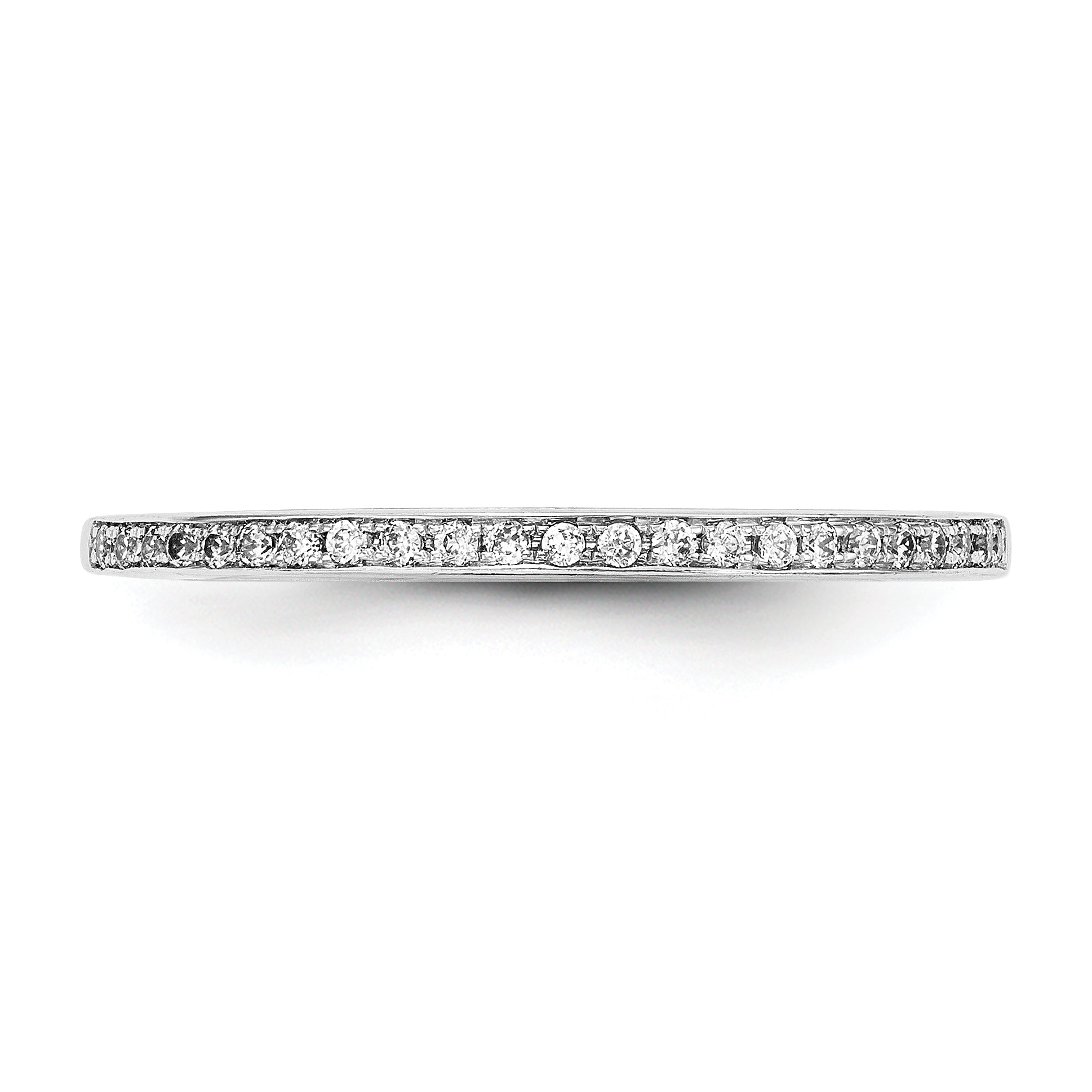 0.23ct. CZ Solid Real 14k White Gold Set of 2 Wedding Wedding Band Rings