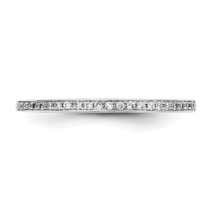 0.23ct. CZ Solid Real 14k White Gold Set of 2 Wedding Wedding Band Rings