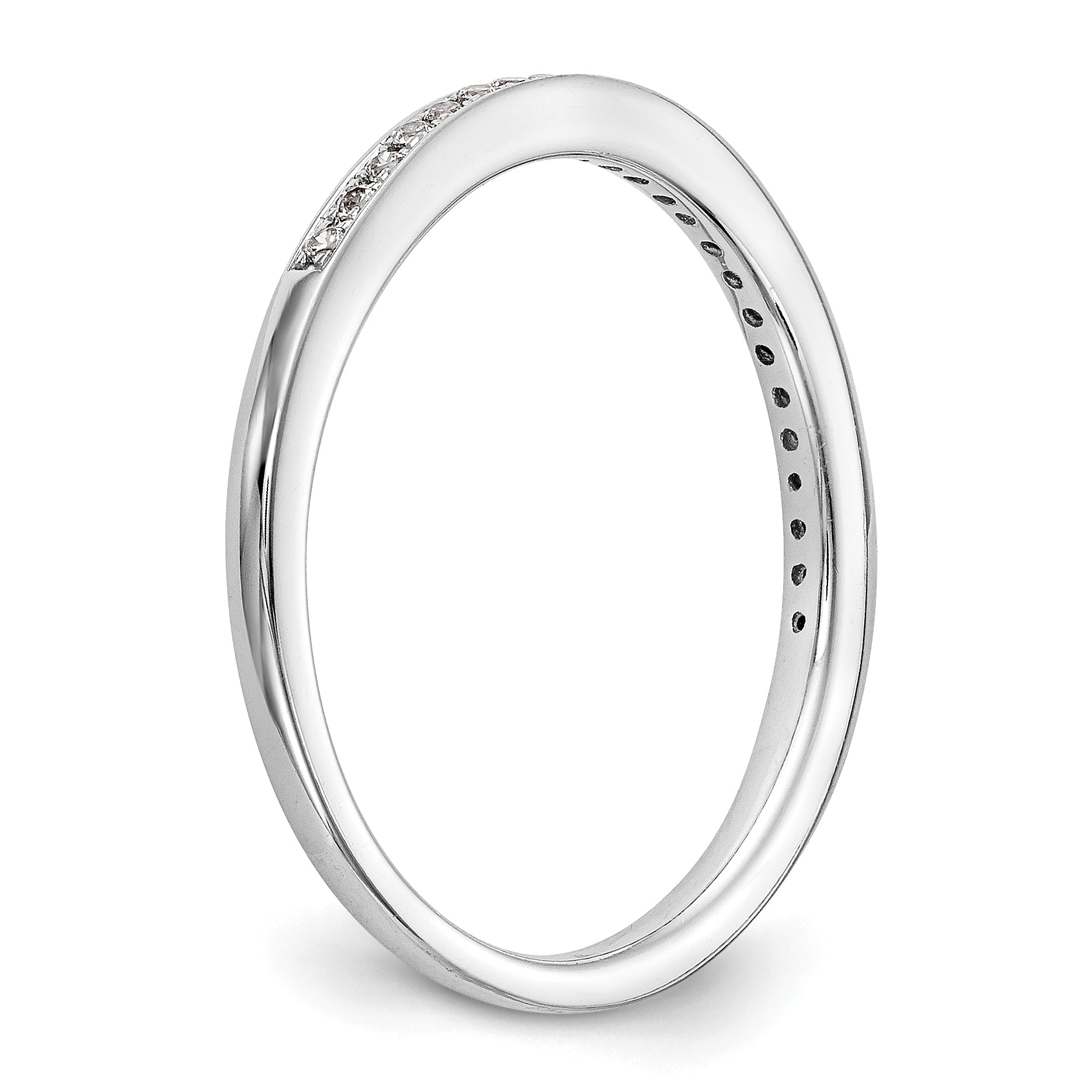 0.23ct. CZ Solid Real 14k White Gold Set of 2 Wedding Wedding Band Rings