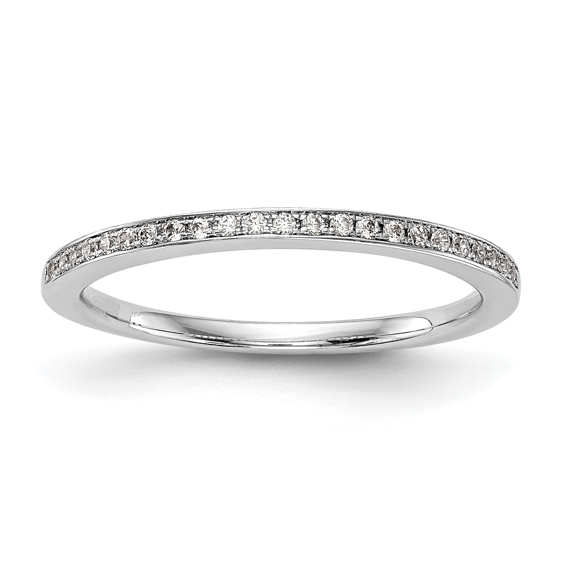 0.23ct. CZ Solid Real 14k White Gold Set of 2 Wedding Wedding Band Rings