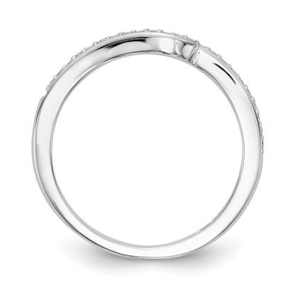 0.10ct. CZ Solid Real 14k White Gold Wedding Wedding Band Ring