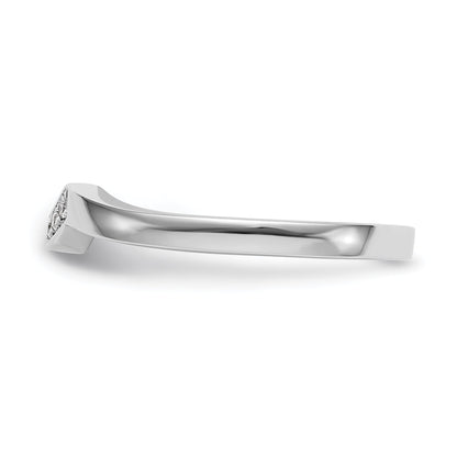 0.05ct. CZ Solid Real 14k White Gold Wedding Wedding Band Ring
