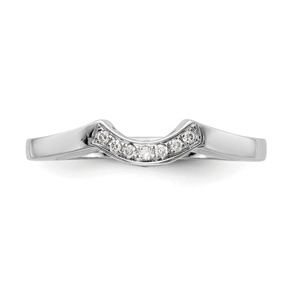0.05ct. CZ Solid Real 14k White Gold Wedding Wedding Band Ring