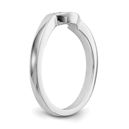 0.05ct. CZ Solid Real 14k White Gold Wedding Wedding Band Ring