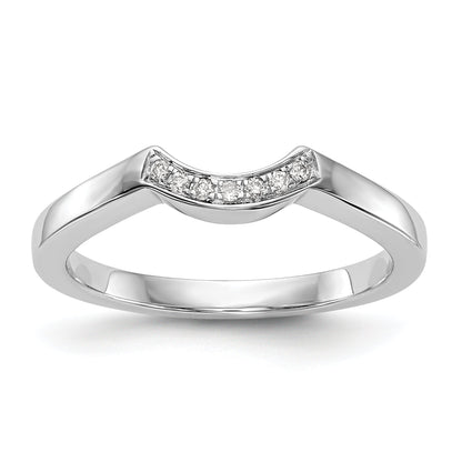 0.05ct. CZ Solid Real 14k White Gold Wedding Wedding Band Ring