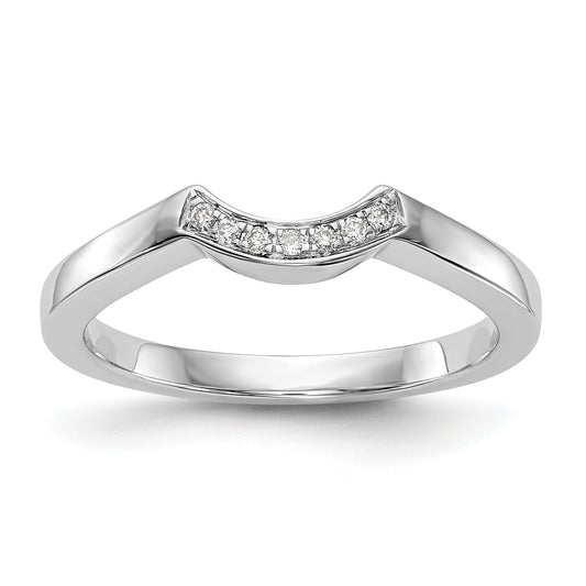 0.05ct. CZ Solid Real 14k White Gold Wedding Wedding Band Ring