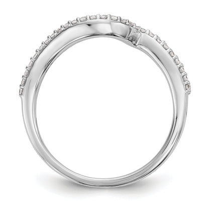 0.17ct. CZ Solid Real 14K White Gold Wedding Wedding Band Ring