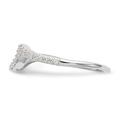 0.17ct. CZ Solid Real 14K White Gold Wedding Wedding Band Ring