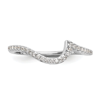0.17ct. CZ Solid Real 14K White Gold Wedding Wedding Band Ring