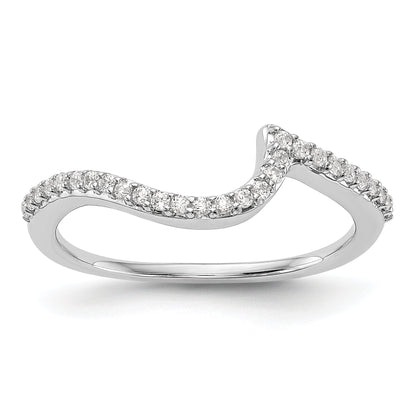 0.17ct. CZ Solid Real 14K White Gold Wedding Wedding Band Ring