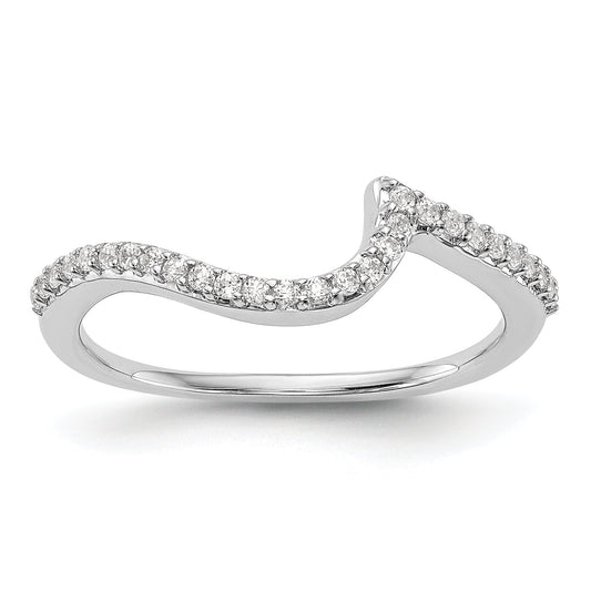 0.17ct. CZ Solid Real 14K White Gold Wedding Wedding Band Ring