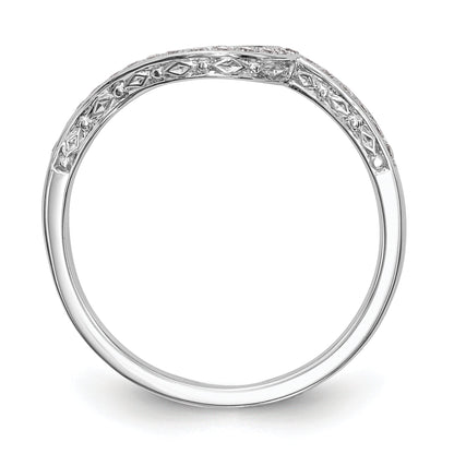 0.16ct. CZ Solid Real 14K White Gold Wedding Wedding Band Ring