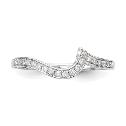 0.16ct. CZ Solid Real 14K White Gold Wedding Wedding Band Ring