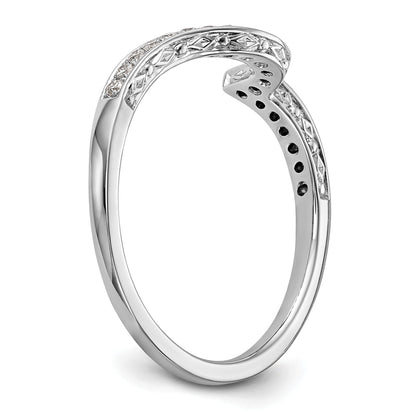 0.16ct. CZ Solid Real 14K White Gold Wedding Wedding Band Ring