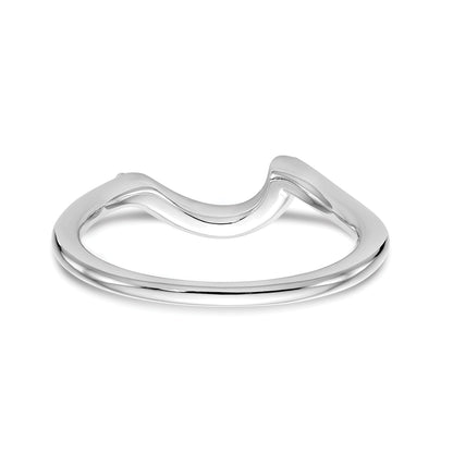 0.09ct. CZ Solid Real 14K White Gold Wedding Wedding Band Ring