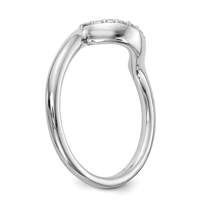 0.09ct. CZ Solid Real 14K White Gold Wedding Wedding Band Ring