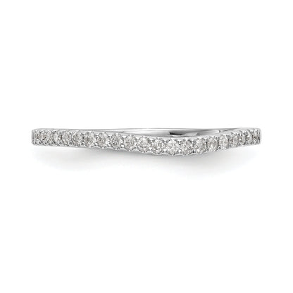 0.16ct. CZ Solid Real 14k White Gold Wedding Wedding Band Ring