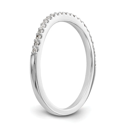 0.16ct. CZ Solid Real 14k White Gold Wedding Wedding Band Ring