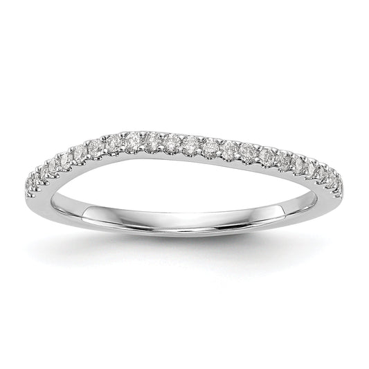 0.16ct. CZ Solid Real 14k White Gold Wedding Wedding Band Ring