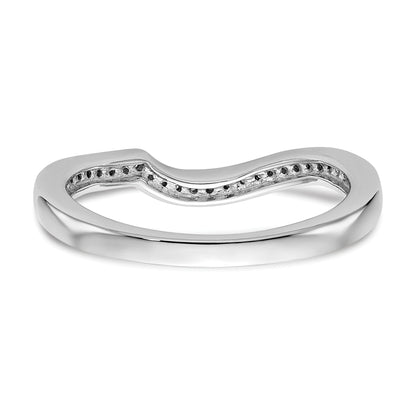 0.12ct. CZ Solid Real 14K White Gold Wedding Wedding Band Ring
