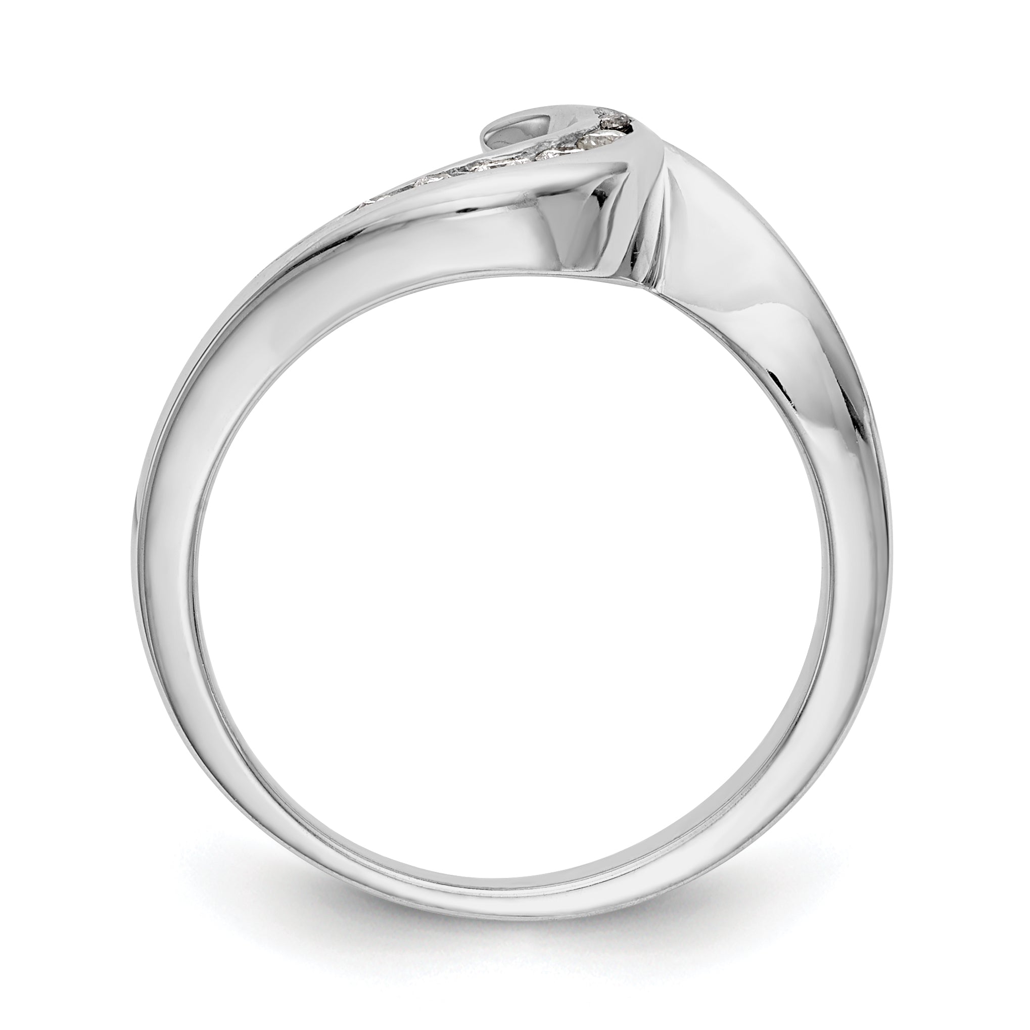 0.07ct. CZ Solid Real 14k White Gold Wedding Wedding Band Ring