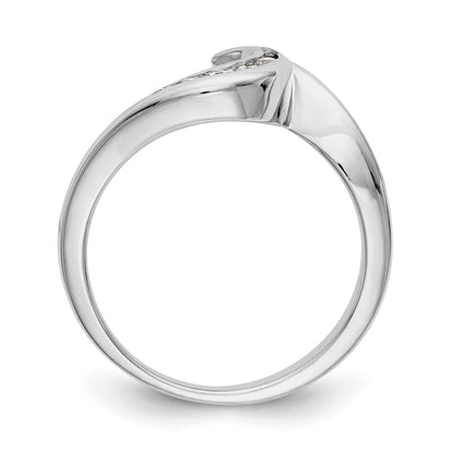 0.07ct. CZ Solid Real 14k White Gold Wedding Wedding Band Ring