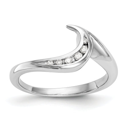 0.07ct. CZ Solid Real 14k White Gold Wedding Wedding Band Ring