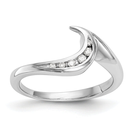 0.07ct. CZ Solid Real 14k White Gold Wedding Wedding Band Ring