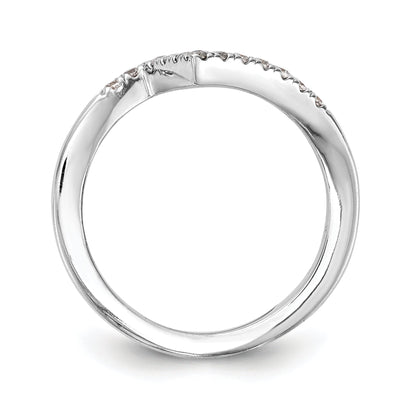 0.13ct. CZ Solid Real 14k White Gold Wedding Wedding Band Ring
