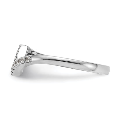 0.13ct. CZ Solid Real 14k White Gold Wedding Wedding Band Ring