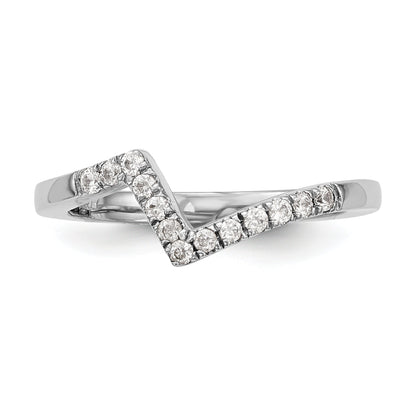 0.13ct. CZ Solid Real 14k White Gold Wedding Wedding Band Ring